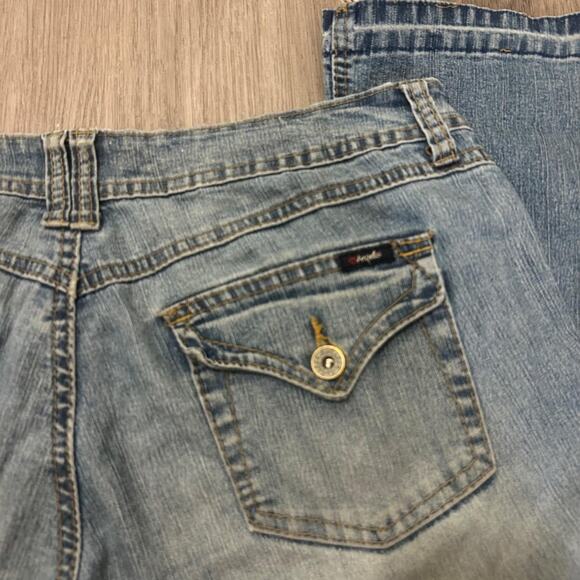 Angels y2k embroidered bedazzled butterfly jeans - Picture 4 of 7